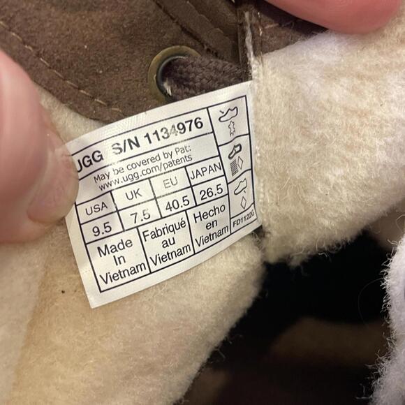 Ugg Hapsburg Ankle Boots Waterproof Cocoa Brown Leather Wool Women's Size 9.5 - Picture 9 of 10